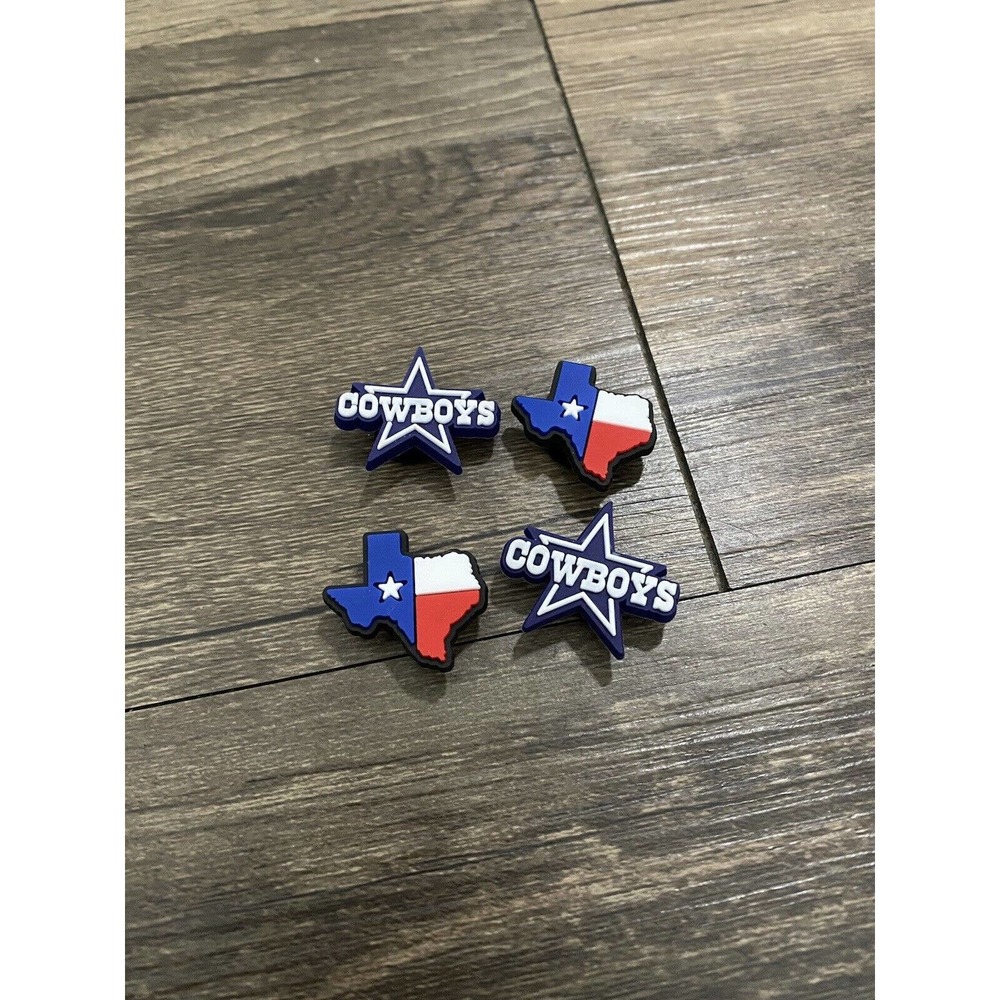 Dallas Cowboys Texas Football Team Charm For Crocs Shoe Charms - 4 Pieces